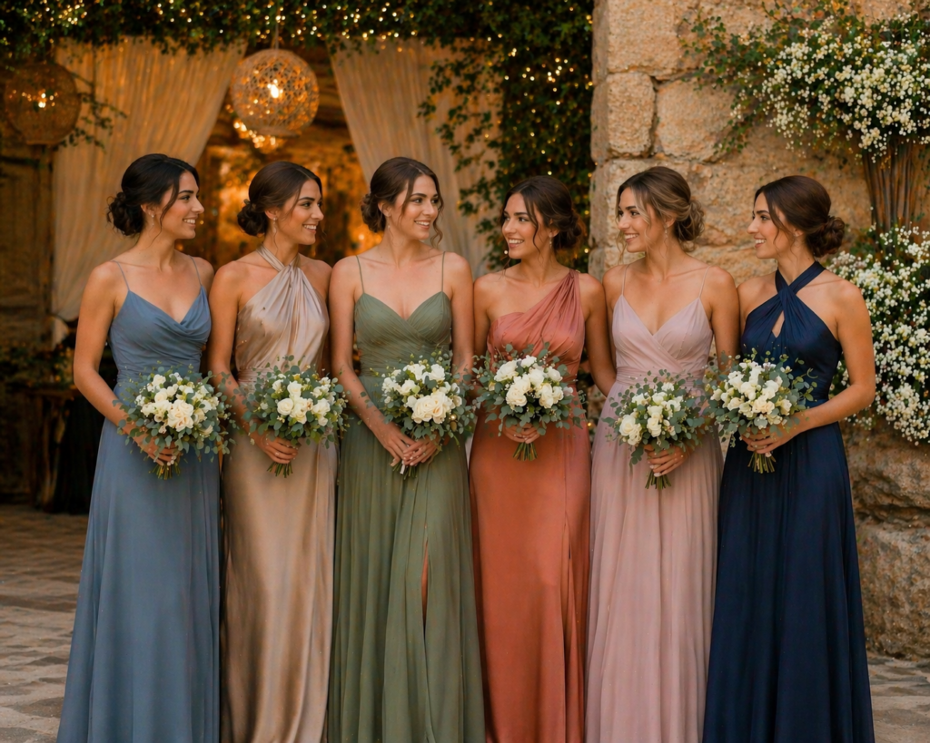 Vestidos de damas de honor colores
